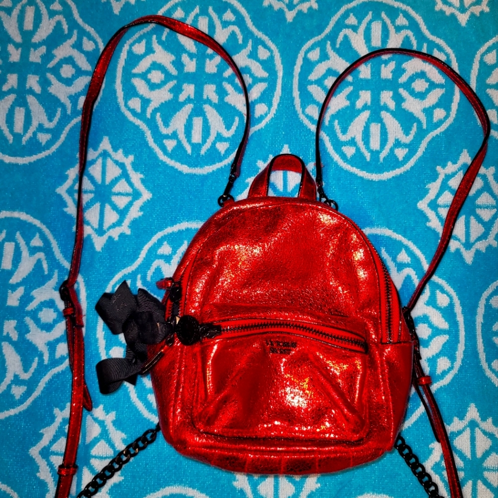 VS Red Metallic Mini Backpack